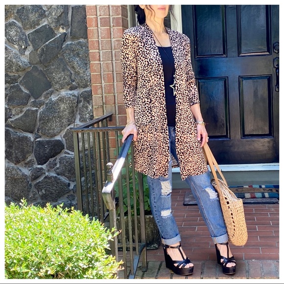 Gorgeous Leopard print open cardigan with pockets - Picture 9 of 13